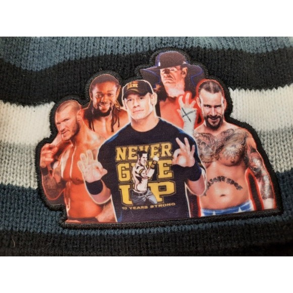 WWE JOHN CENA UNDERTAKER KOFI KINGSTON Striped Knitted Boys Cap Winter Beanie - Picture 2 of 13